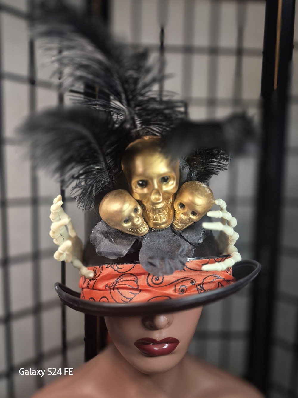 Goth Steampunk Skeleton HALLOWEEN Top Hat